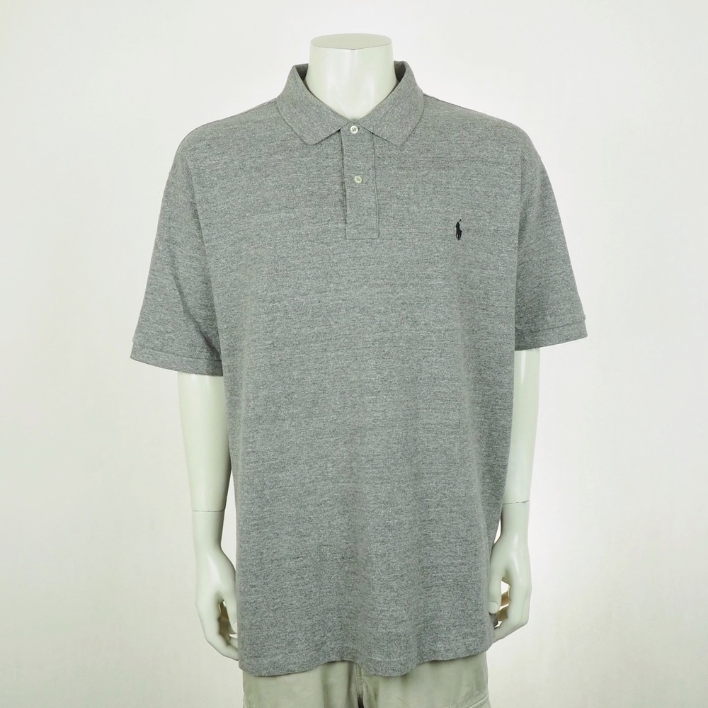 Polo Ralph Lauren Polo Shirt Mens 3XB Heather Gray RL Pony Cotton Pique Blend